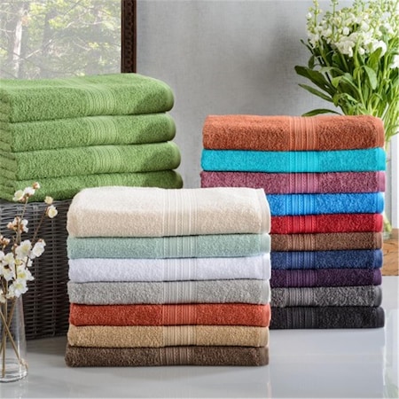 Superior Eco-Friendly 100 Percent Ringspun Cotton Bath Towel Set - Coral, 4 Pieces EF-BATH CO